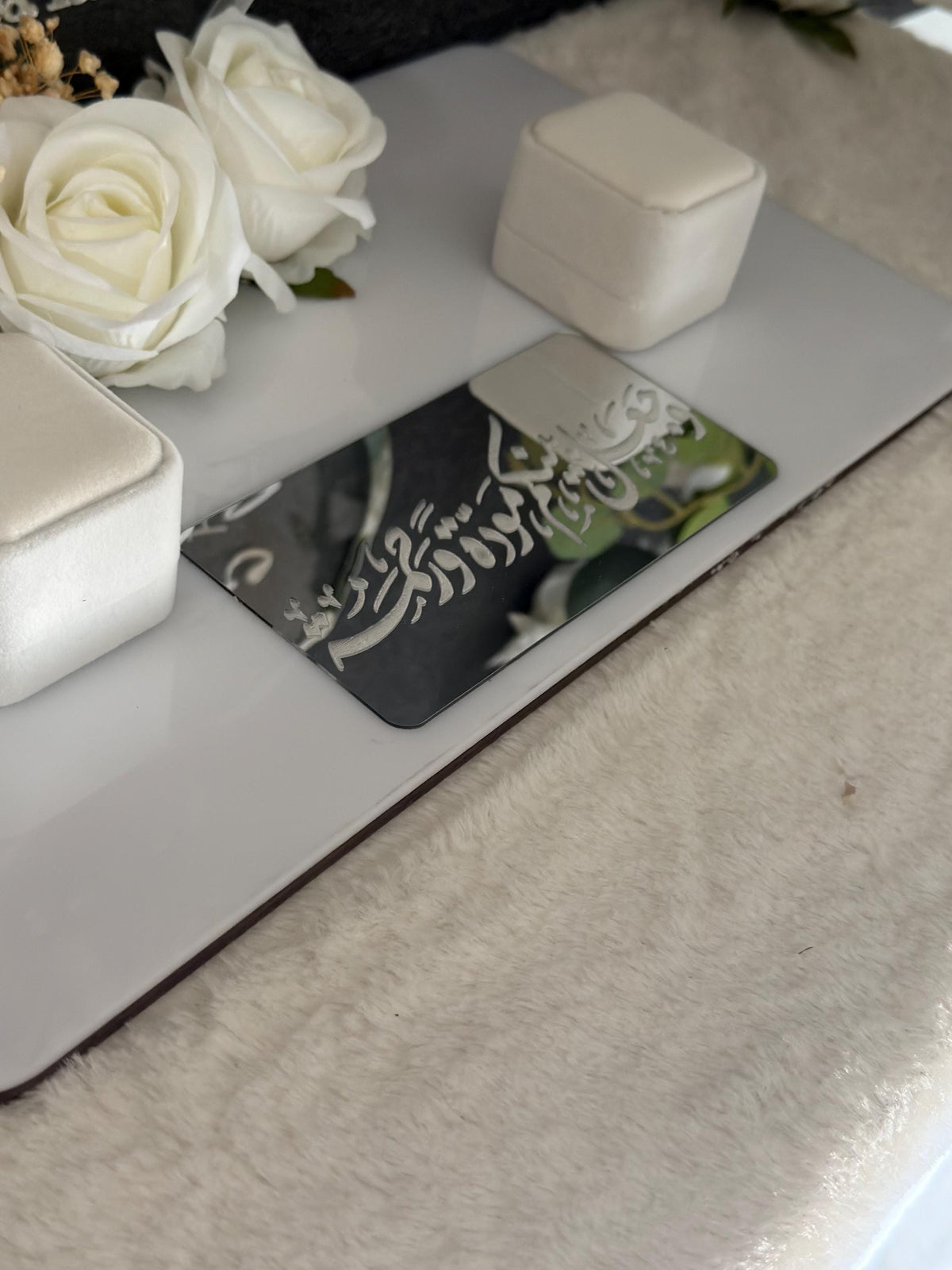 Personalized new Acrylic  Engagement ring mahr gift Tray stand, Custom Wedding Keepsake