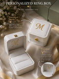 Personalized Wedding Ring Box, Custom Initials, Engagement Keepsake