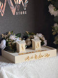 Personalized Velvet Ring Tray, Custom Wedding Keepsake, Floral Bouquet Holder