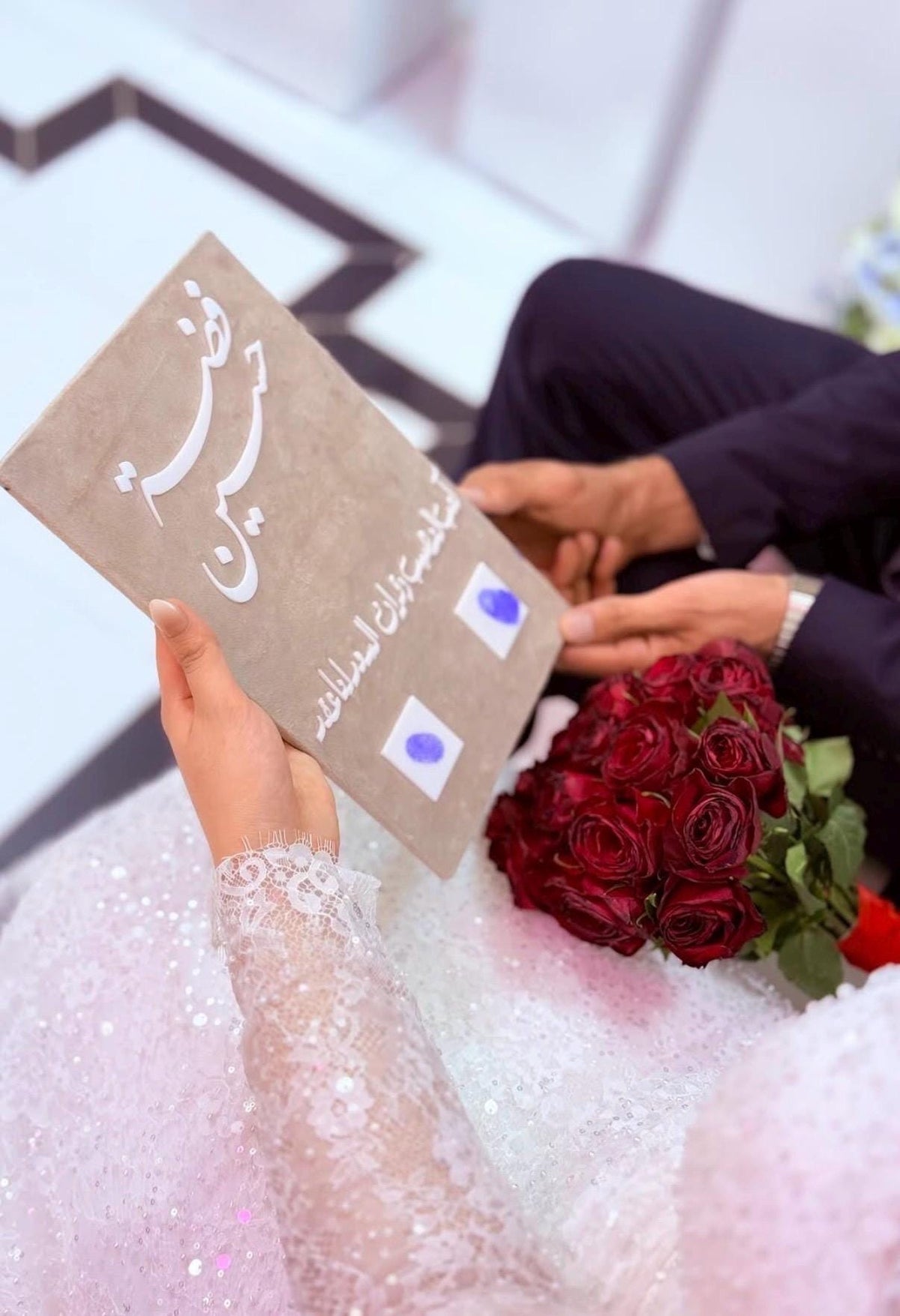 Personalized Acrylic Nikah Stand luxury – Wedding Fingerprint Guest Book Display