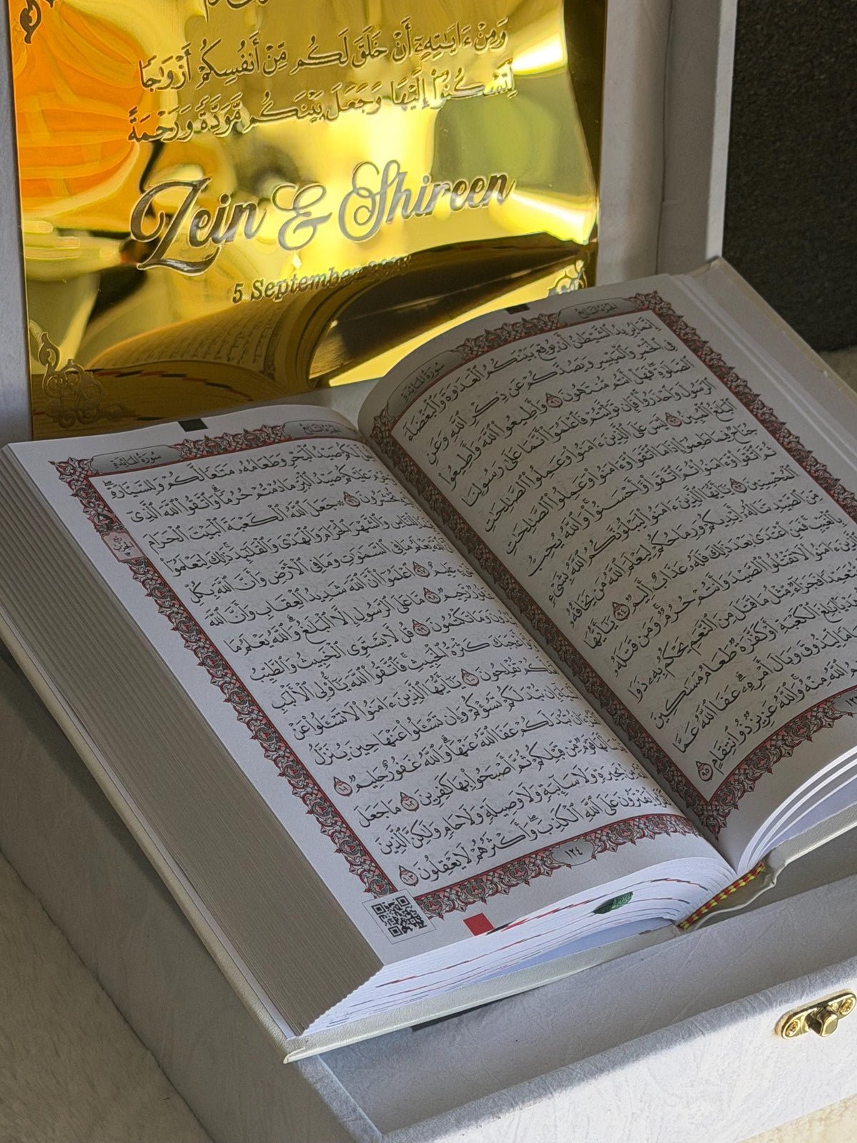 Personalized  Quran box Islamic Muslim Wedding Mahr Gift luxury  velvet engagement