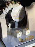 Custom Mahr Gift Box – Acrylic Velvet Display Stand, Islamic Bridal Dowry, Engagement Nikah