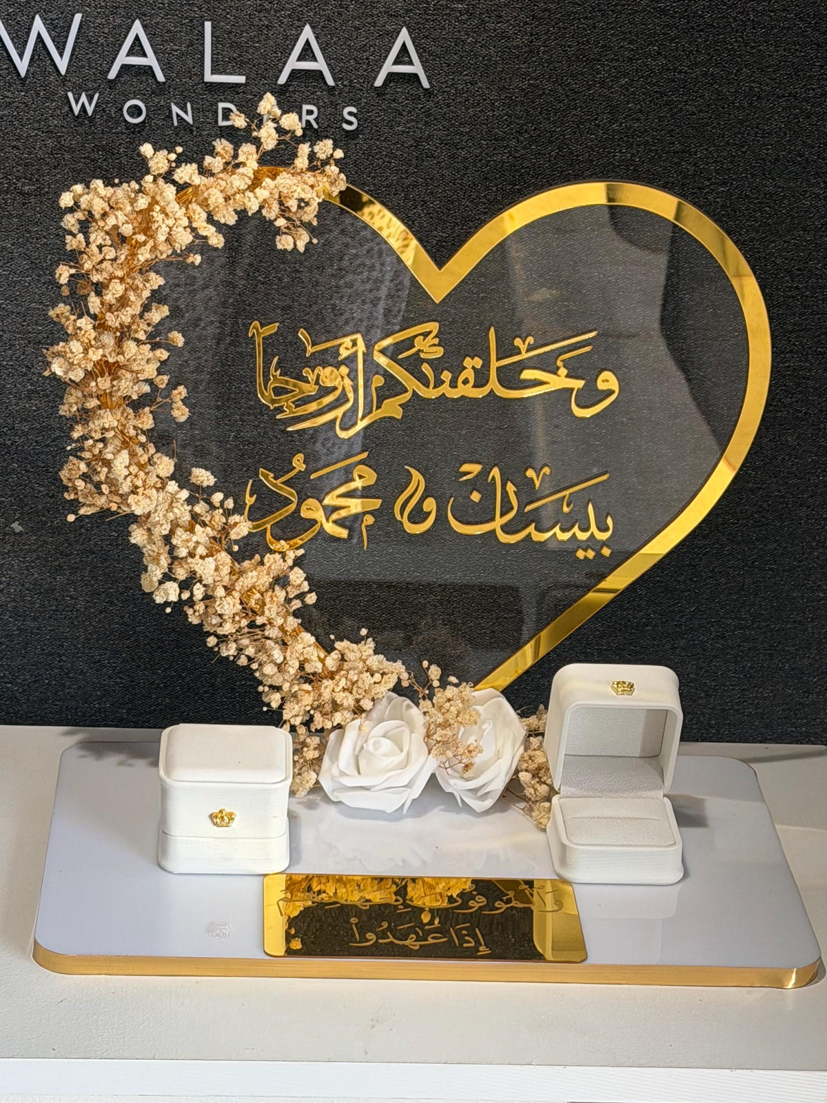 Personalized new Acrylic  Engagement ring mahr gift Tray stand, Custom Wedding Keepsake