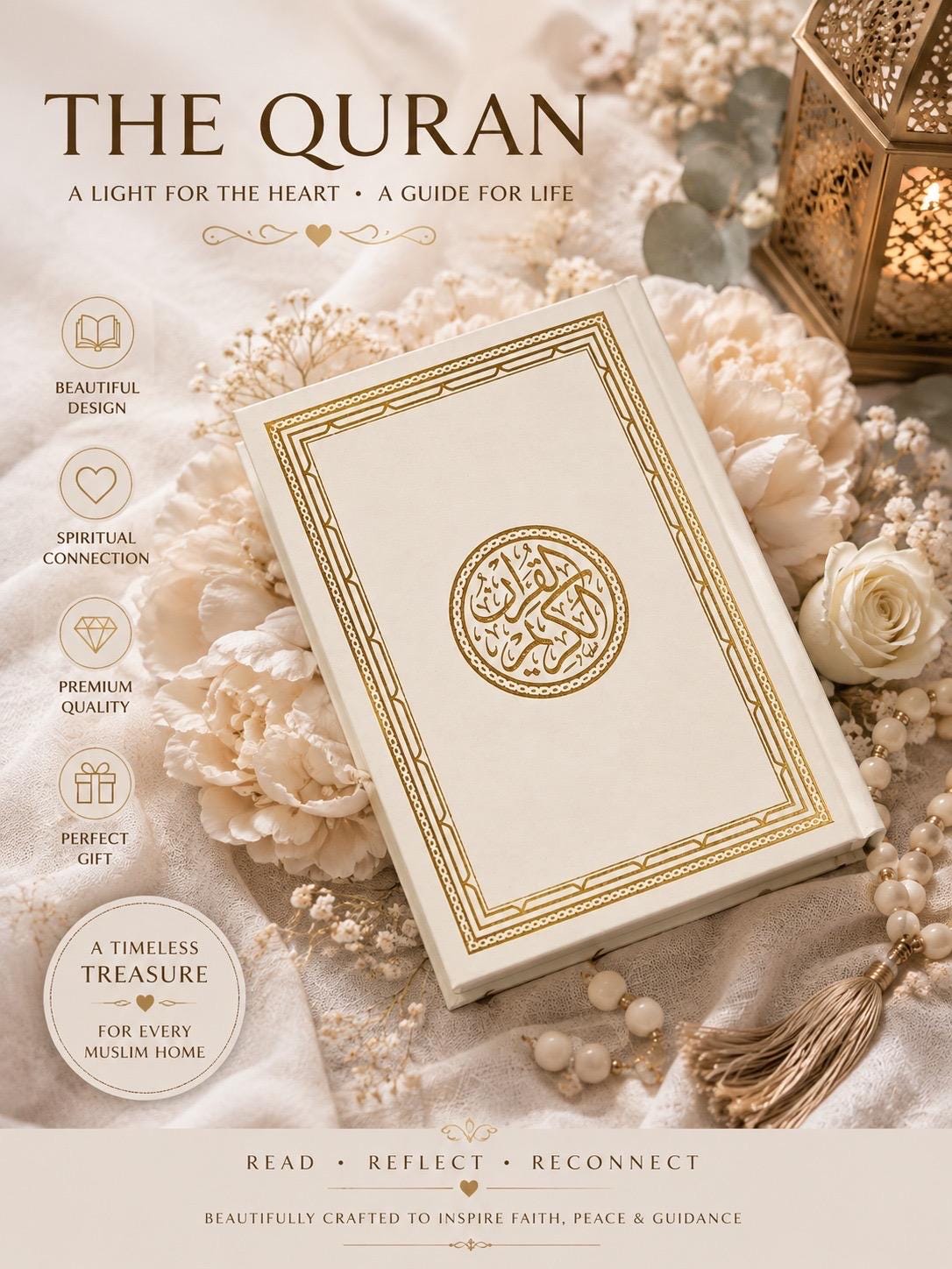 Luxury Arabic Quran Book, Elegant Islamic Wedding, Nikah Gift
