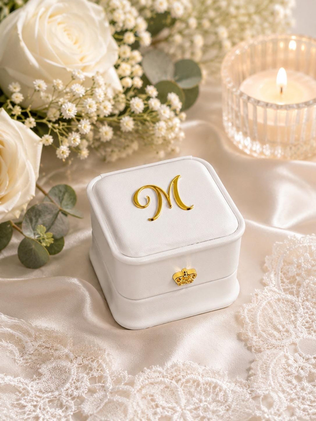 Personalized Wedding Ring Box, Custom Initials, Engagement Keepsake