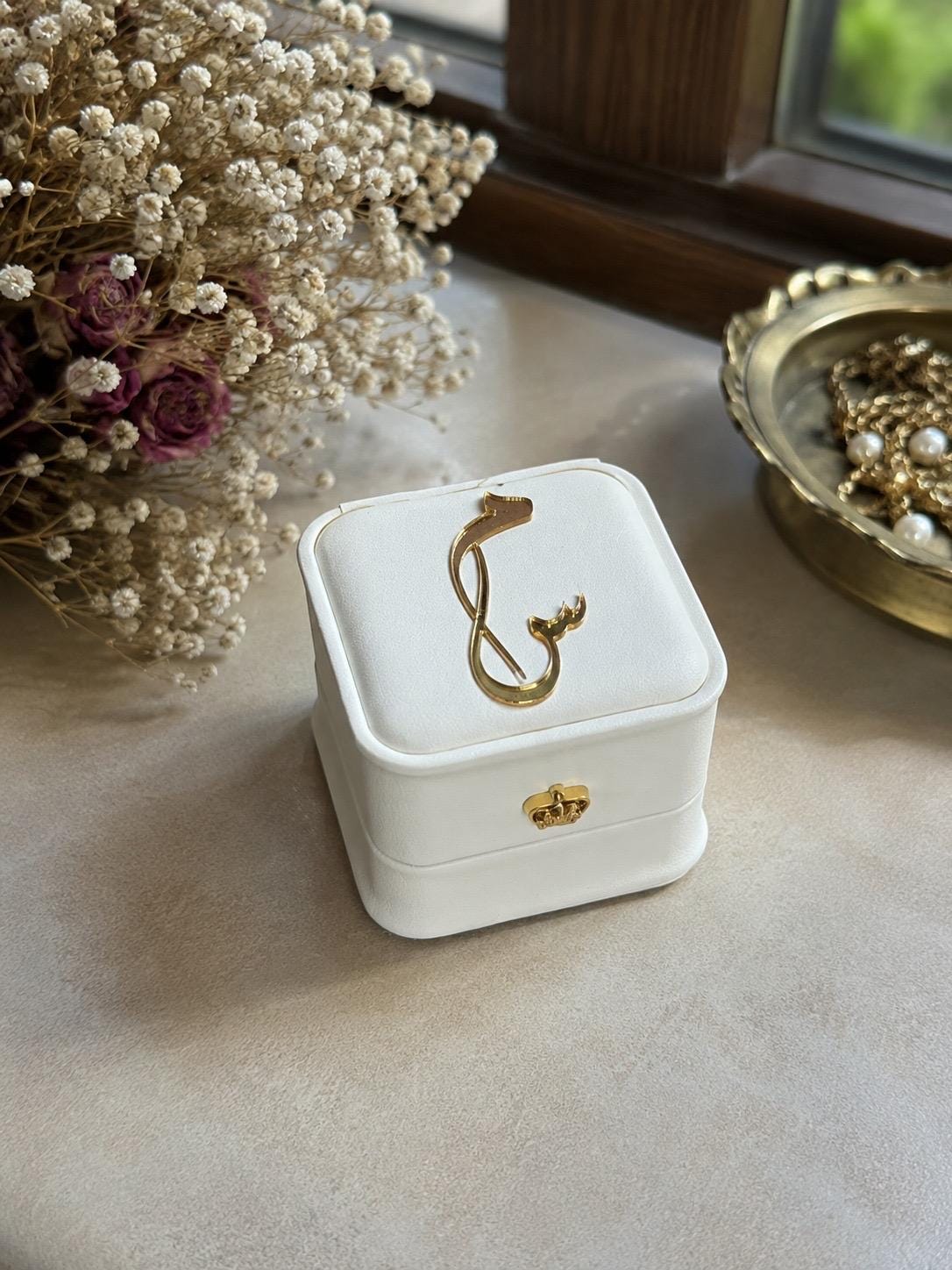 Personalized Wedding Ring Box, Custom Initials, Engagement Keepsake