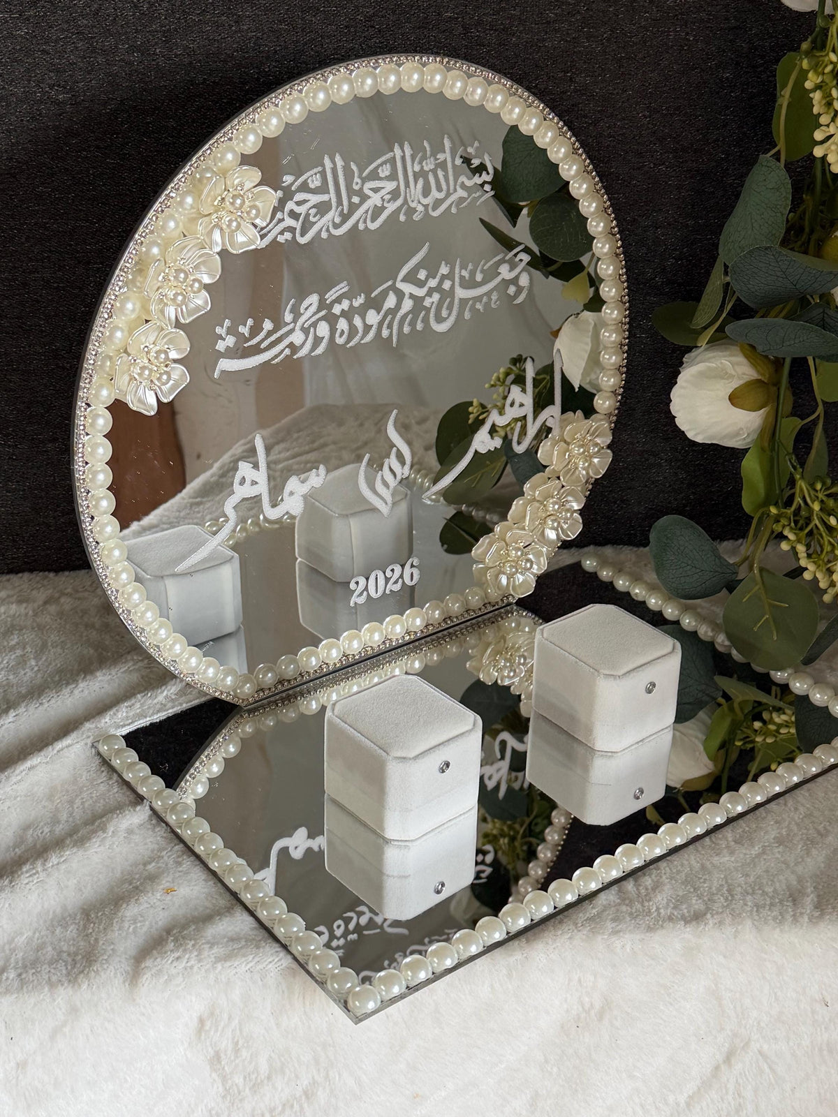 Personalized new Acrylic  Engagement ring mahr gift Tray, Custom Wedding Keepsake